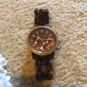 Michael Kors tortoise shell watch